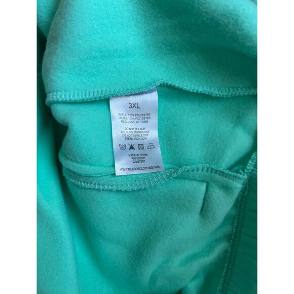 New Men Unisex Reason Brand Classic Fleece Sweatpants Joggers size 3XL Aqua E28 - Picture 5 of 6